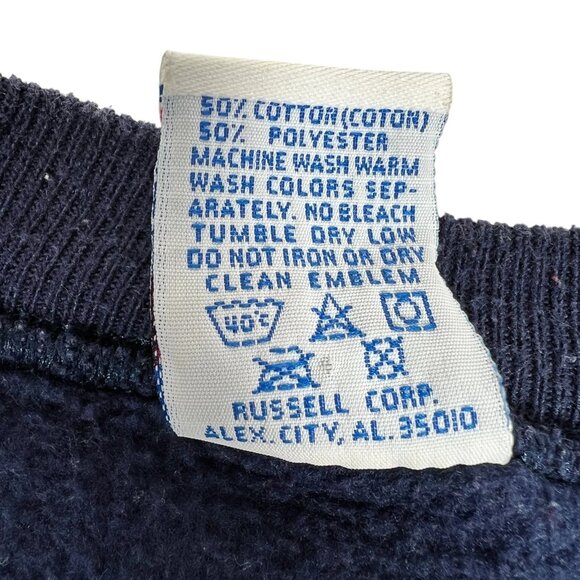 Vintage Russell Athletic Mens Blue Georgia Tech Wreath Sweatshirt Size XXL - Picture 8 of 11